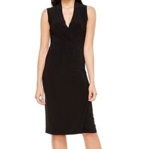 Norma Kamali Black Sleeveless Side Drape Dress-Size XS